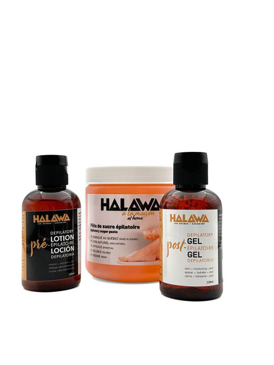HALAWA Sugar Paste + Skin Care Kit